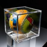 8CM Acrylic Transparent Case UV Protected Baseball Bucket And Balls Souvenir Storage