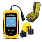 100M Portable Sonar LCD Fish Finders Echo Sounder With Ice Fishing Lure Hooks and Fishing Reel Bag